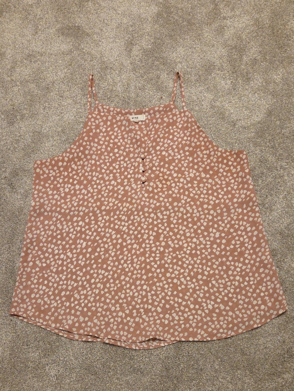 Mine Dusty Rose Spotted Spaghetti-Strap Cami